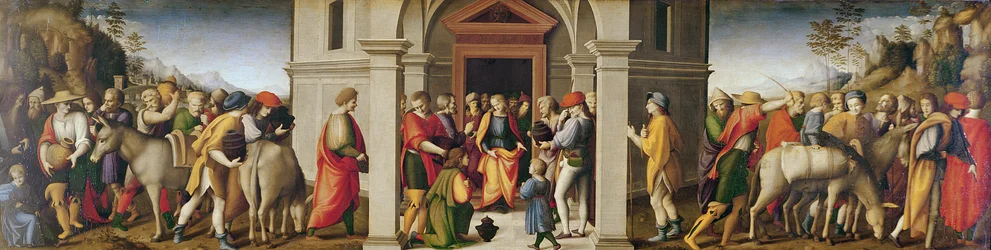 Giuseppe riceve i suoi fratelli, c. 1515